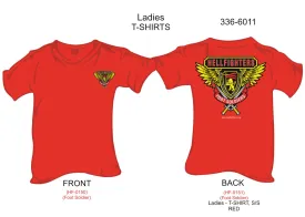 336-6011 T-Shirt, Short Sleeve, Hellfighter Foot Soldier (Red, Ladies)