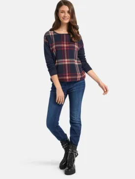Basler Navy, Red and Camel Tartan Jumper 1213200301 28066 2001