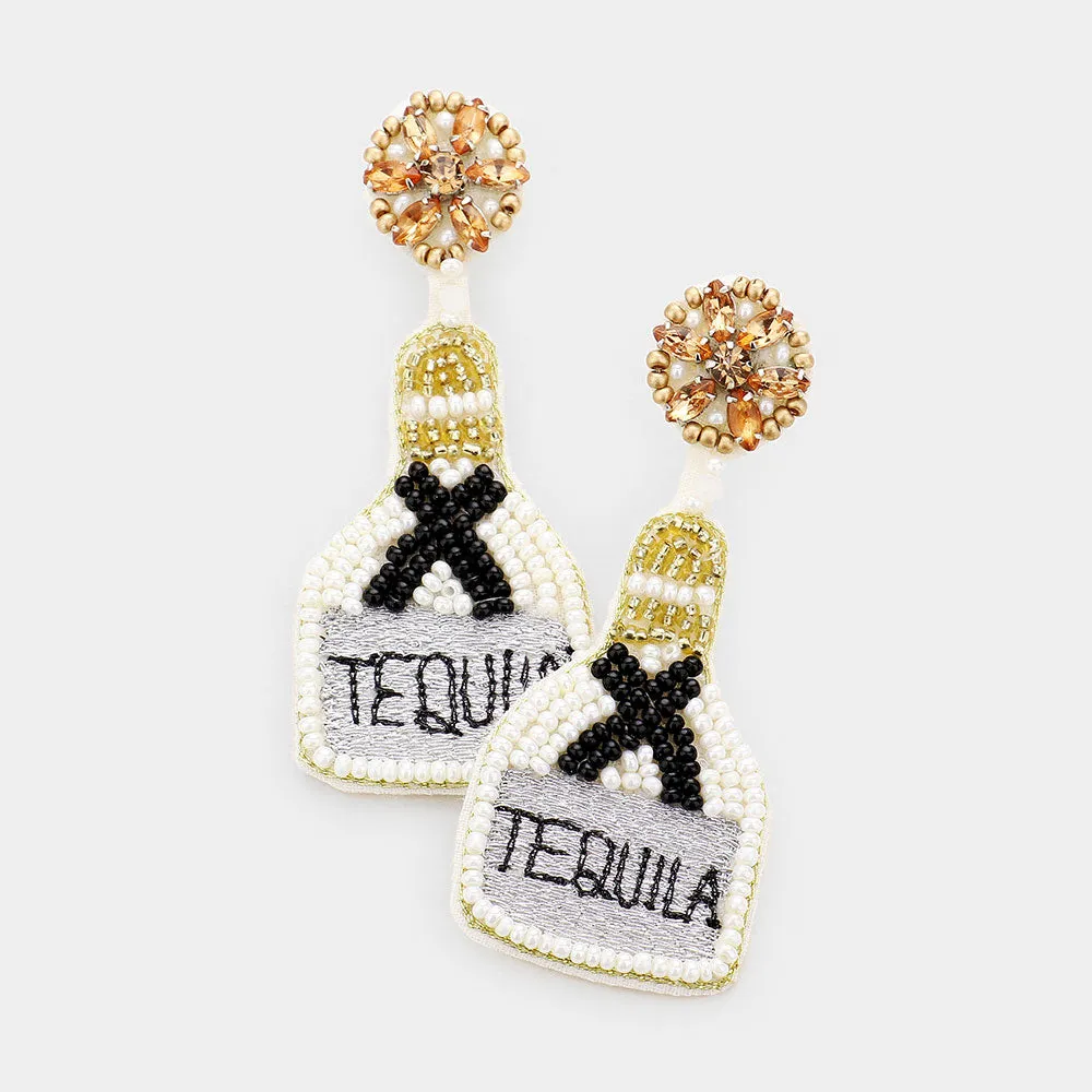 Beaded Earrings, Adult Beverage