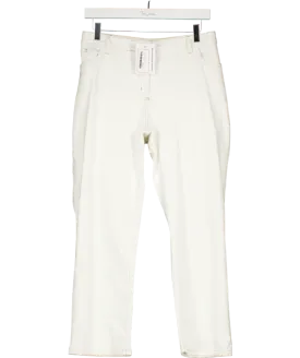 Boden White Straight Leg Contrast Stitch Jeans UK 20