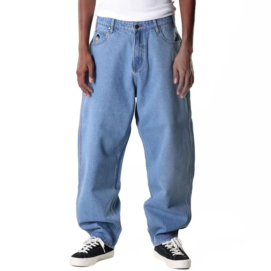 BUTTER GOODS SANTOSUOSSO DENIM JEANS - WASHED INDIGO