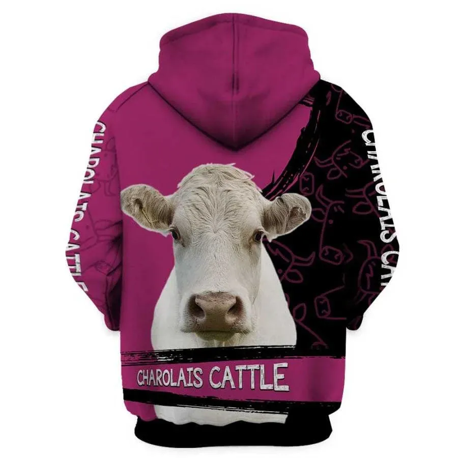 Charolais Cattle A Bond That Can't Be Broken 3D Hoodie Cute Women Cow Hoodie