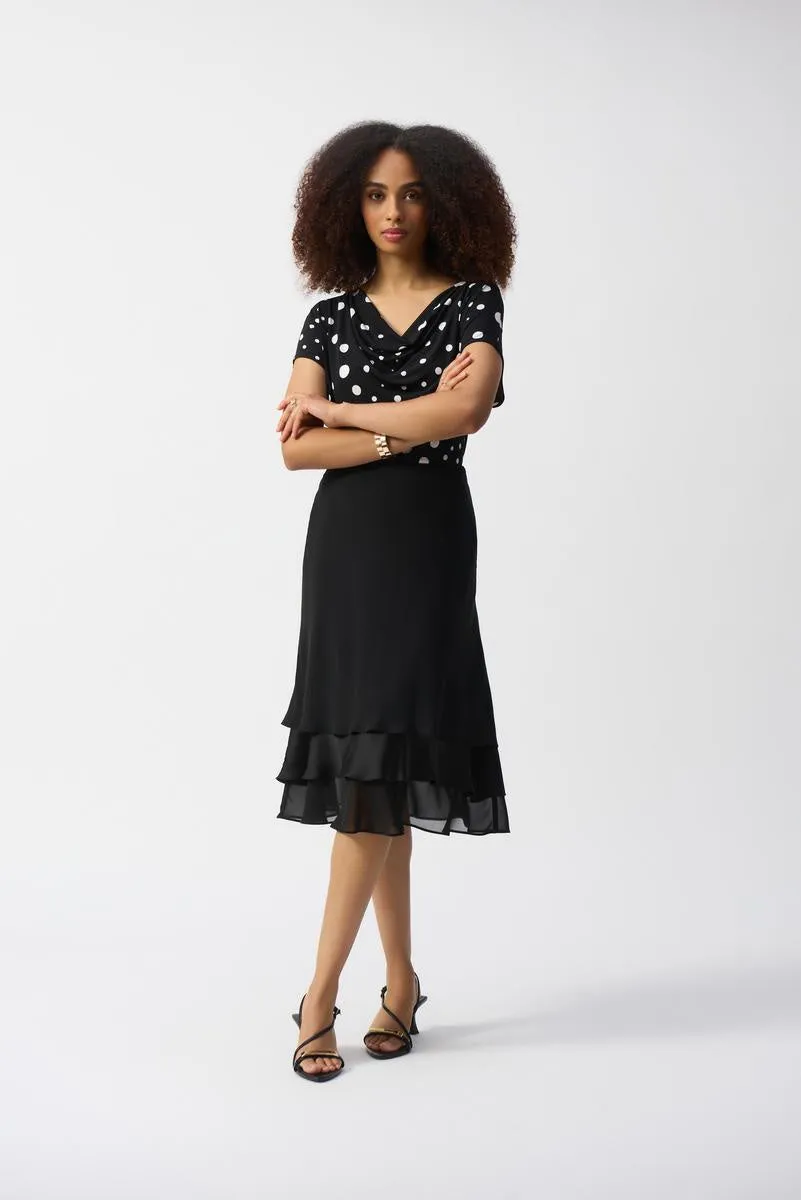 Chiffon And Satin A-Line Skirt