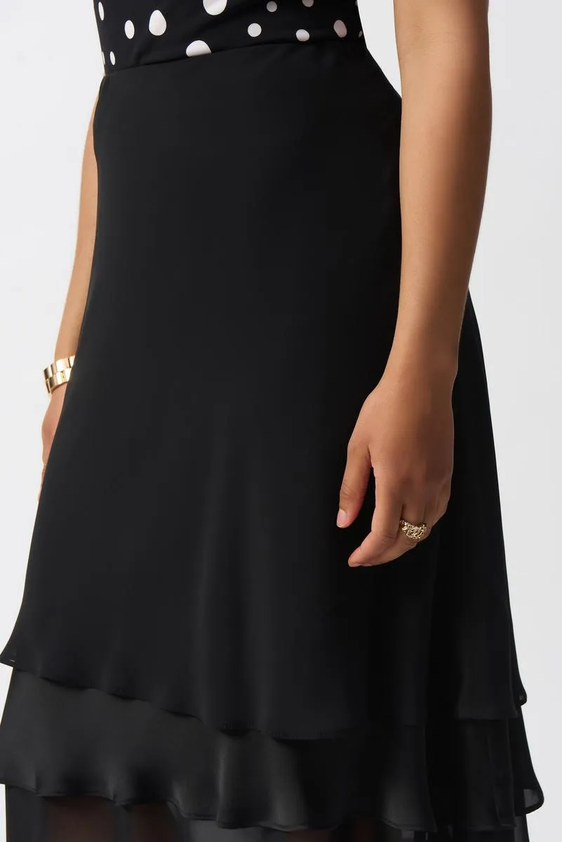 Chiffon And Satin A-Line Skirt