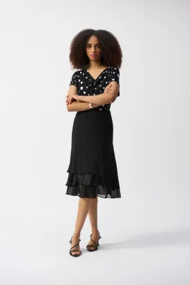 Chiffon And Satin A-Line Skirt