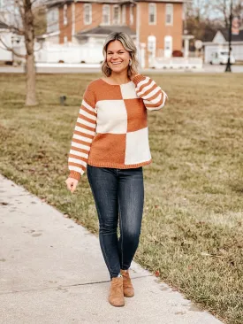 Color Block Stripe Sweater