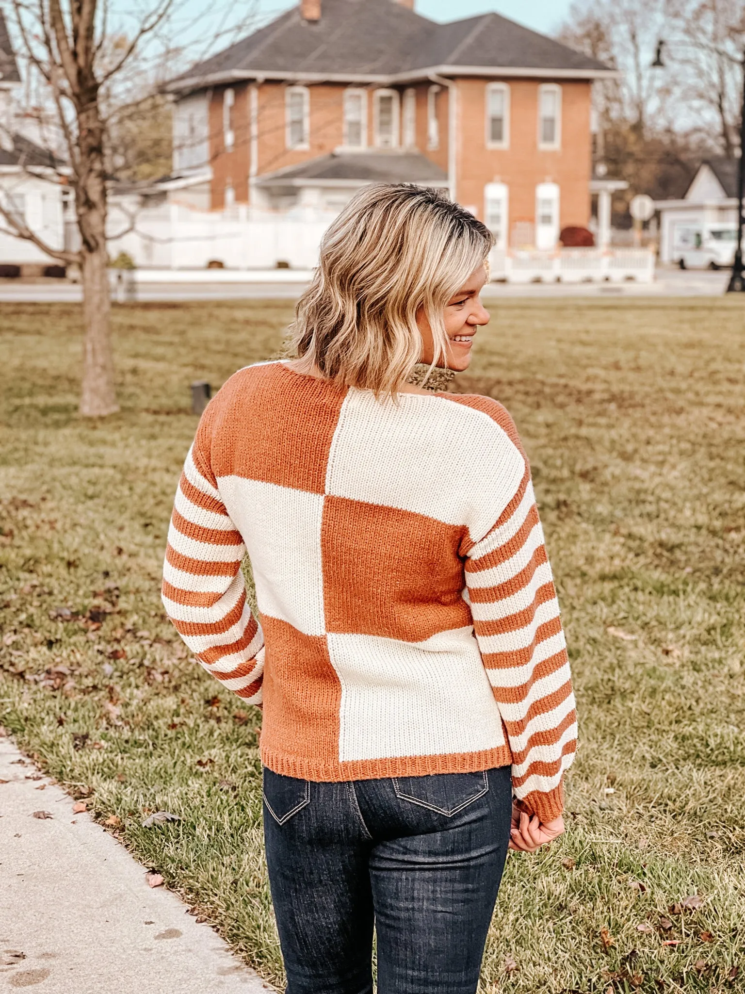 Color Block Stripe Sweater