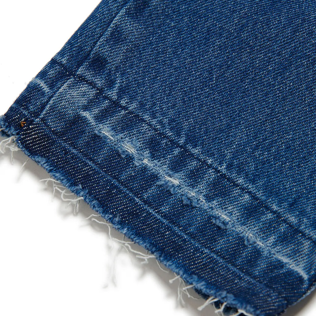 Distressed Effect Straight Leg Jeans