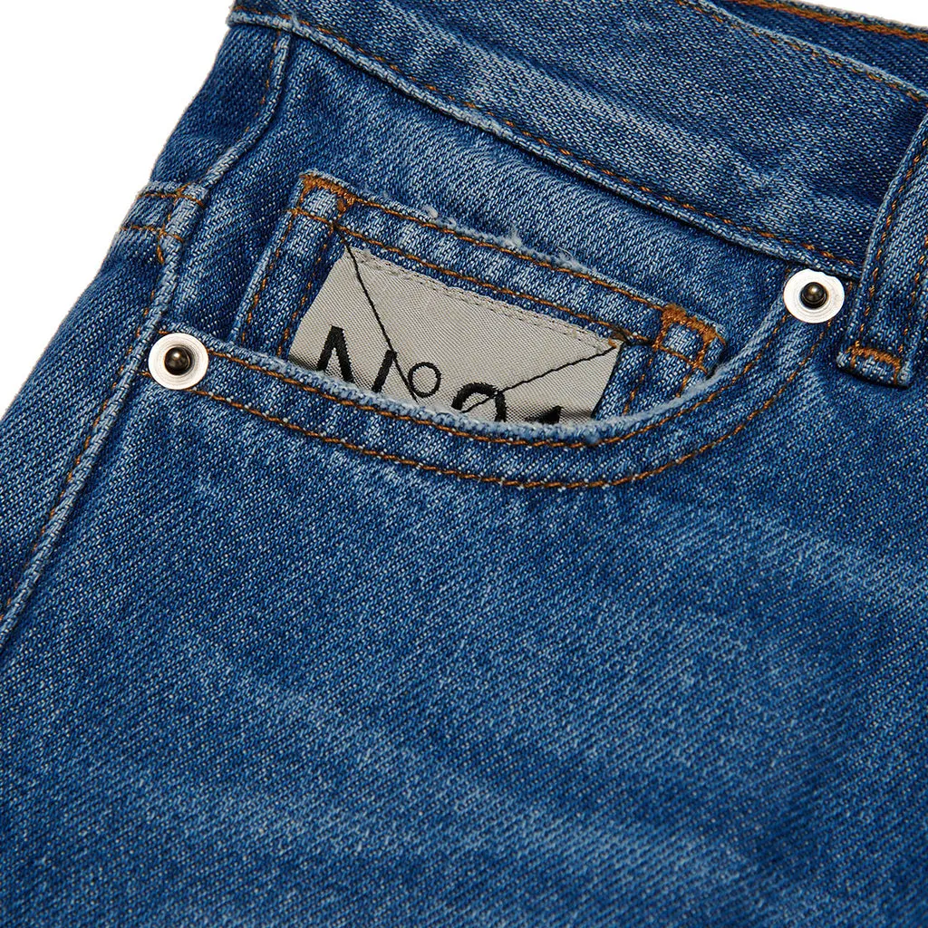 Distressed Effect Straight Leg Jeans