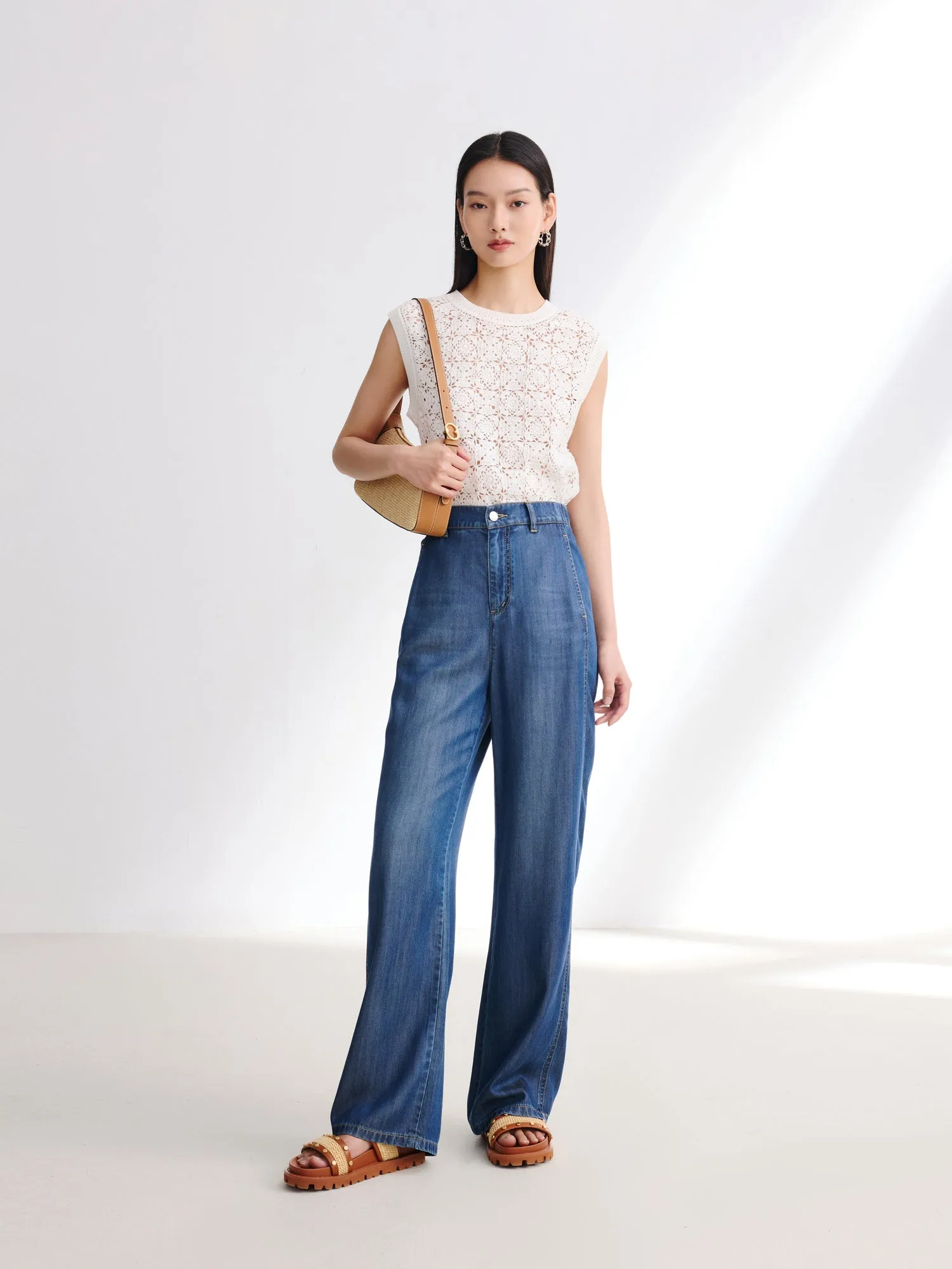 EP YAYING Vintage Straight-leg Jeans