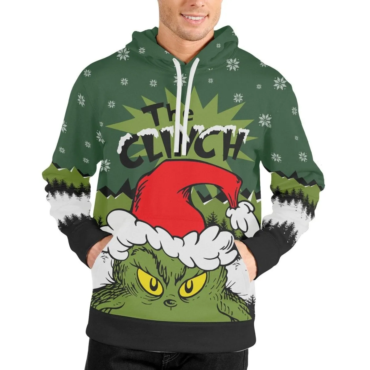 Grinch Santa Clause Pullover & Zip Hoodie