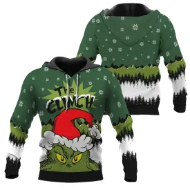Grinch Santa Clause Pullover & Zip Hoodie