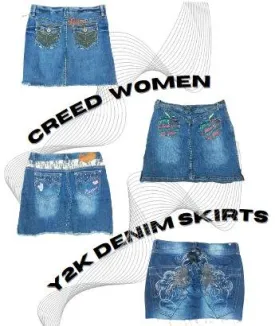 HE098 Y2K Era Britney Era Denim Micro Mini Skirts - 15 Pcs