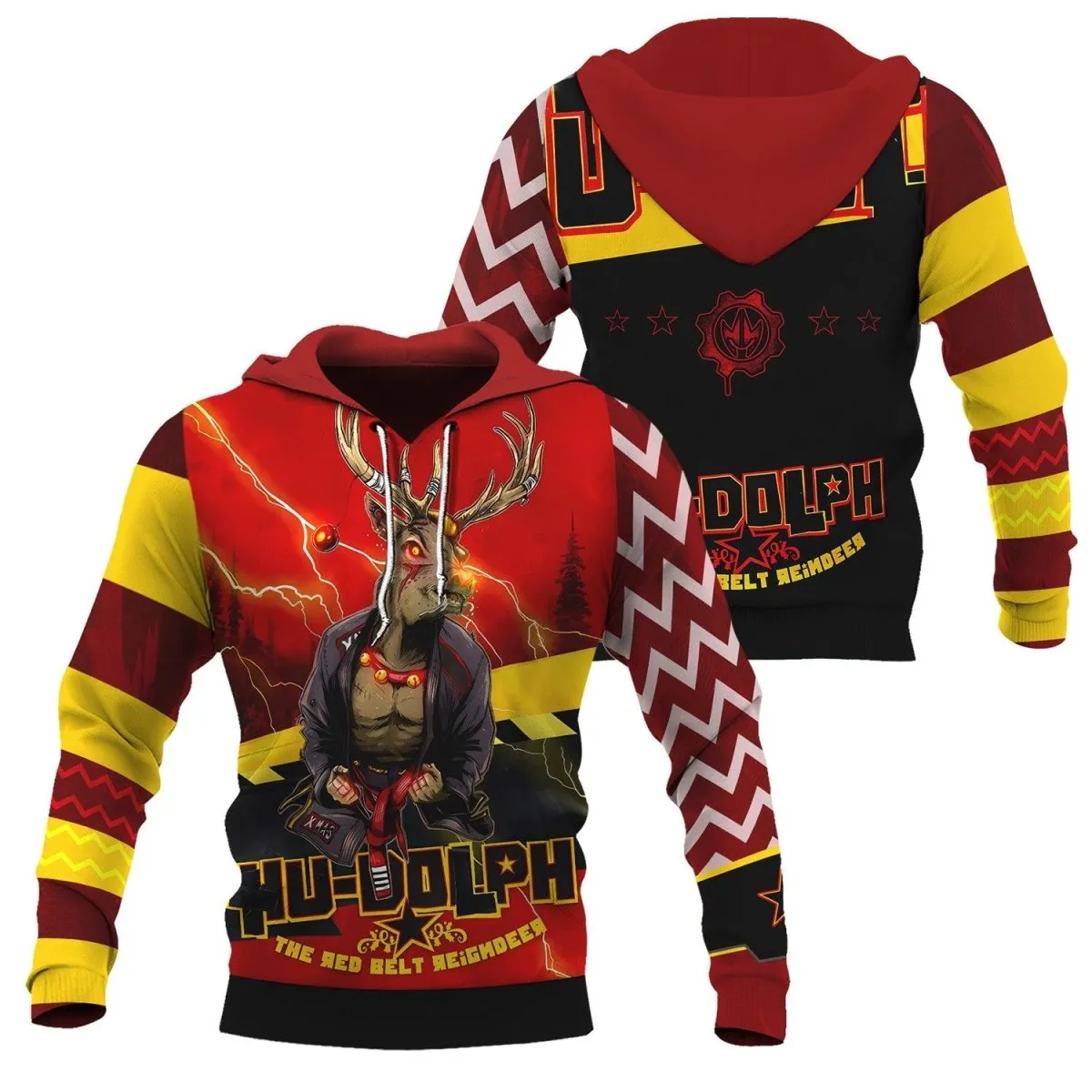 Hudolph The Red Belt Reindeer Pullover & Zip Hoodie