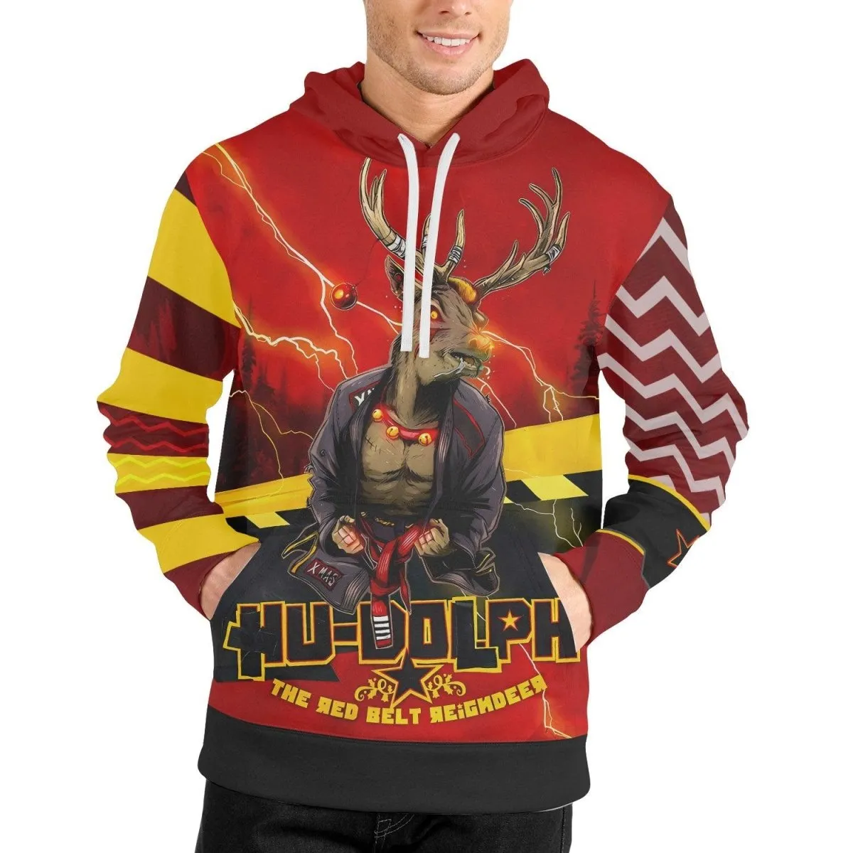Hudolph The Red Belt Reindeer Pullover & Zip Hoodie
