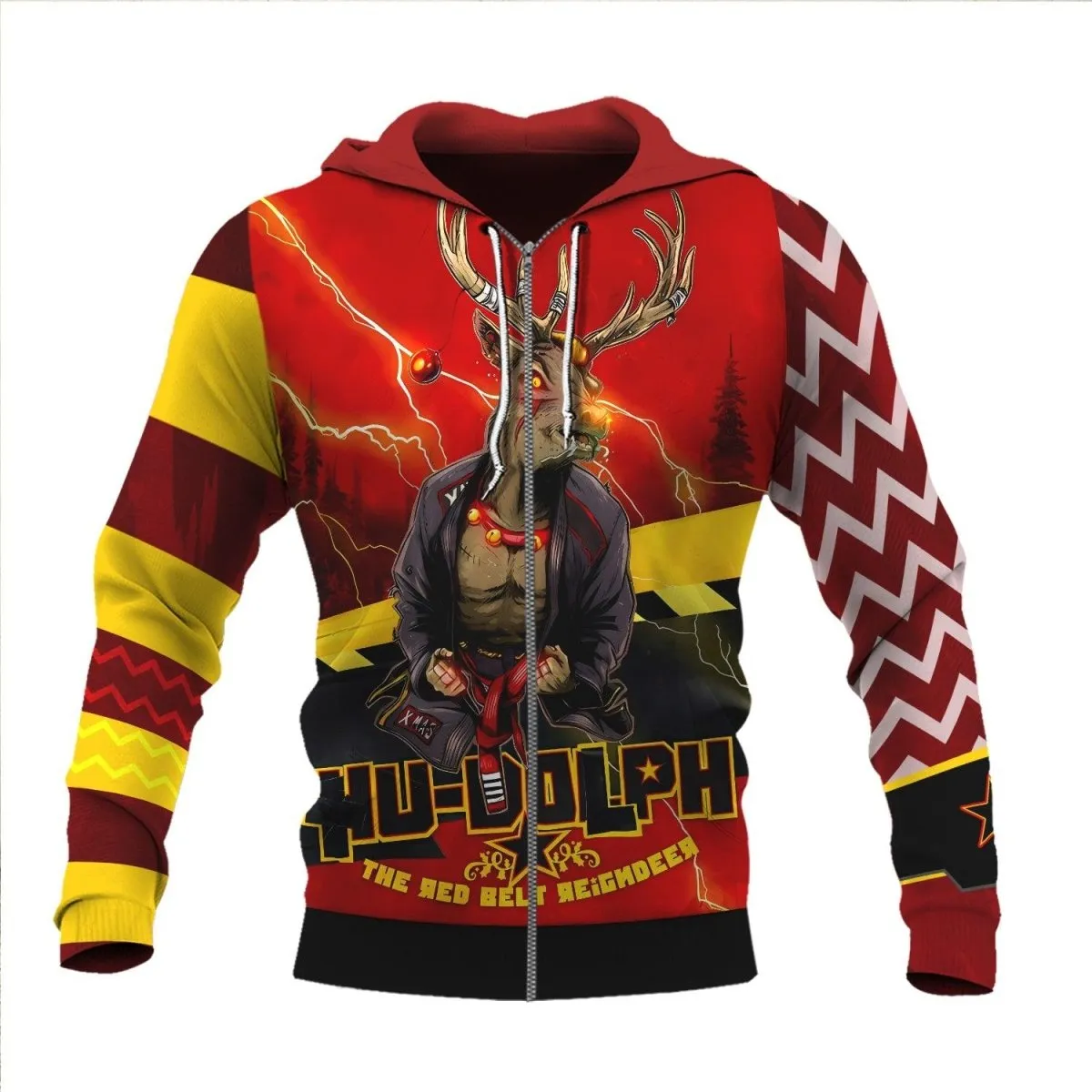 Hudolph The Red Belt Reindeer Pullover & Zip Hoodie