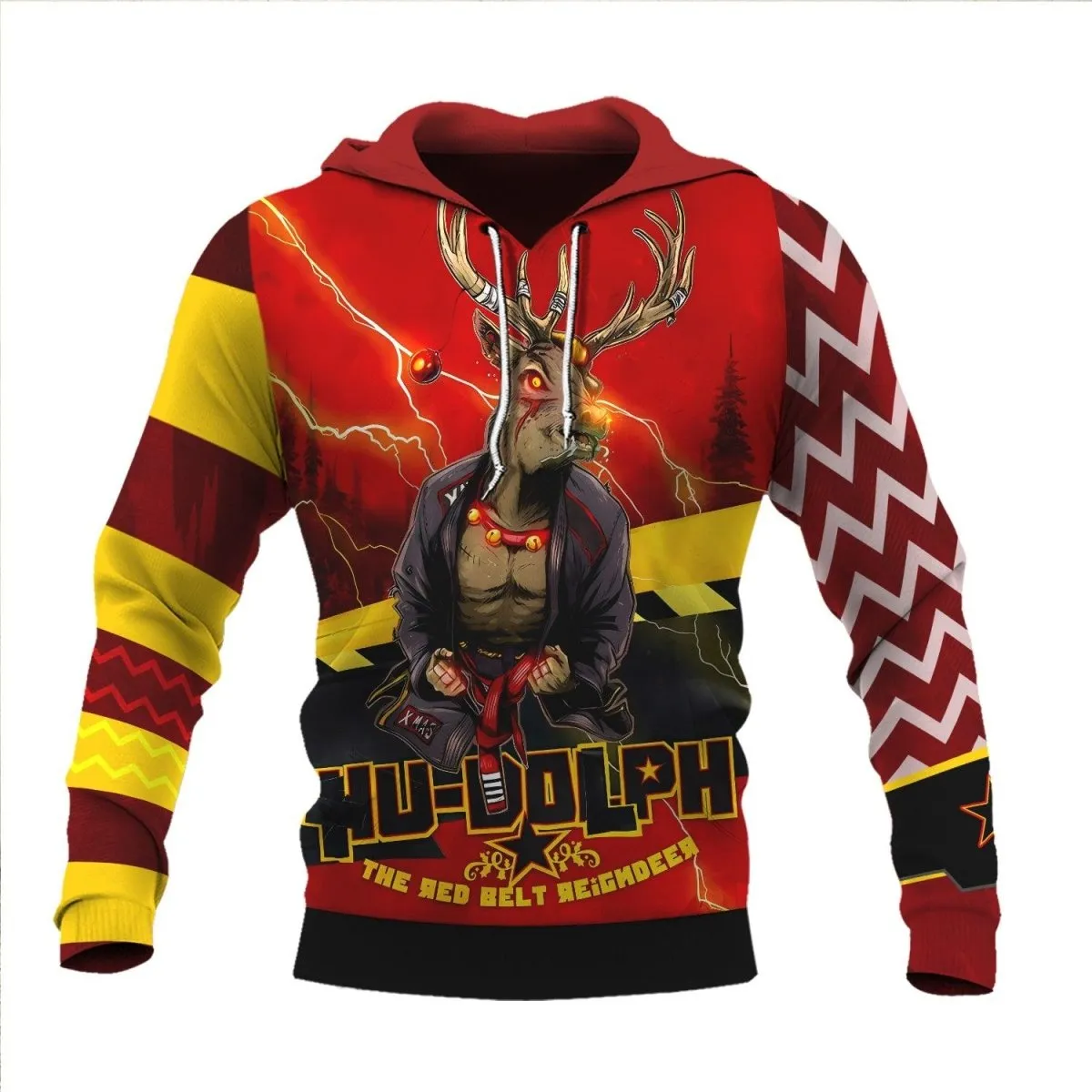 Hudolph The Red Belt Reindeer Pullover & Zip Hoodie