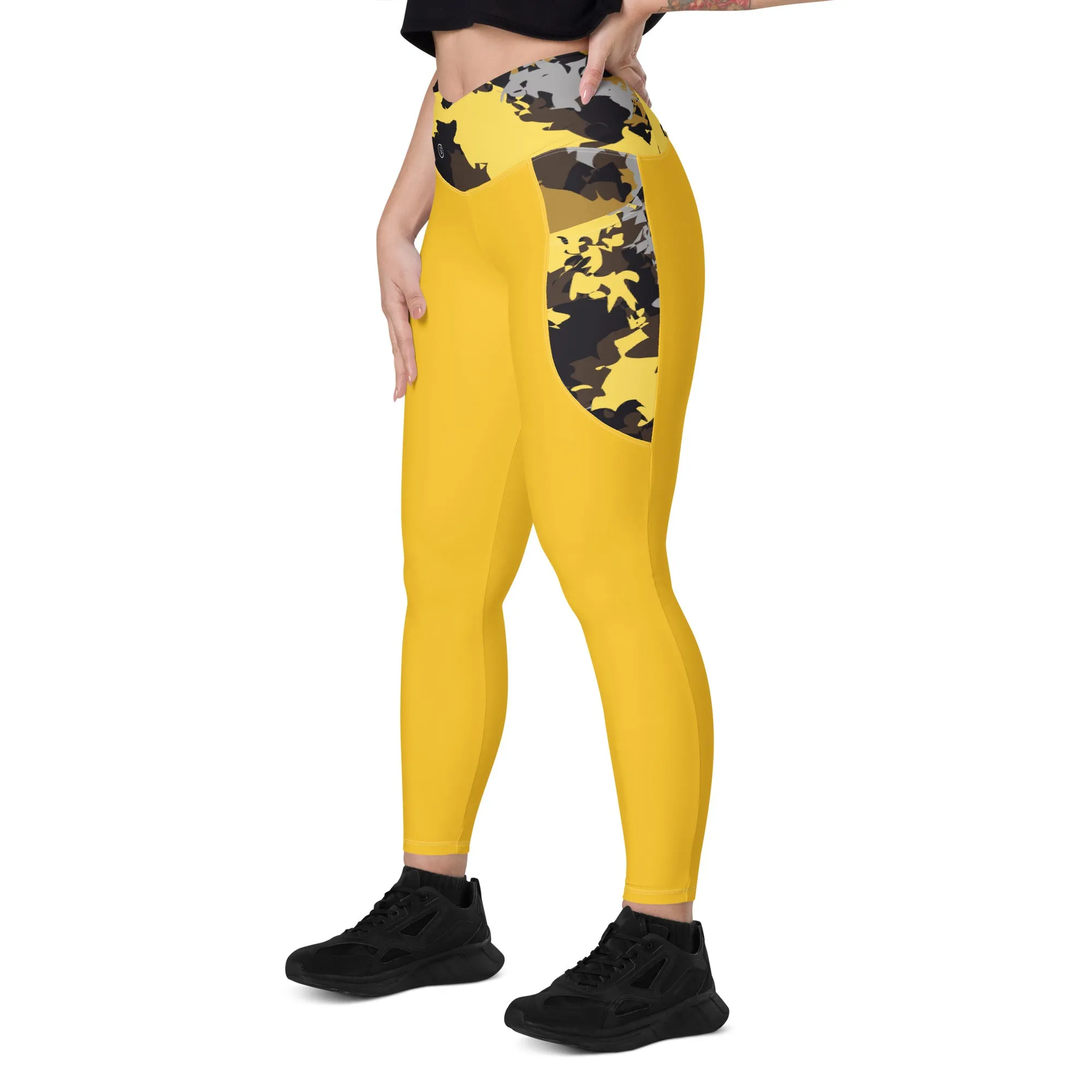 Humble Sportswear™ Trinity Yellow Pocket Leggings