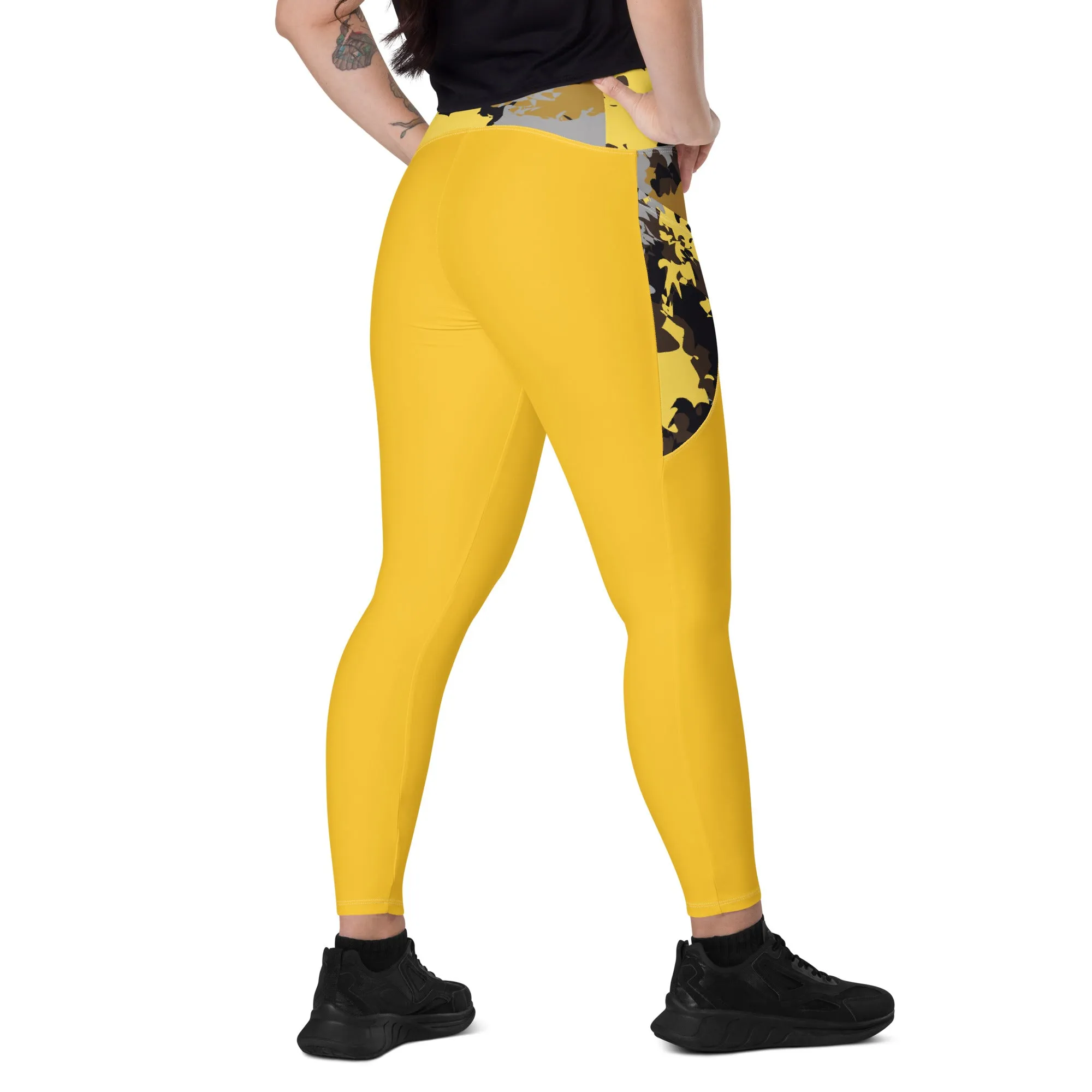 Humble Sportswear™ Trinity Yellow Pocket Leggings