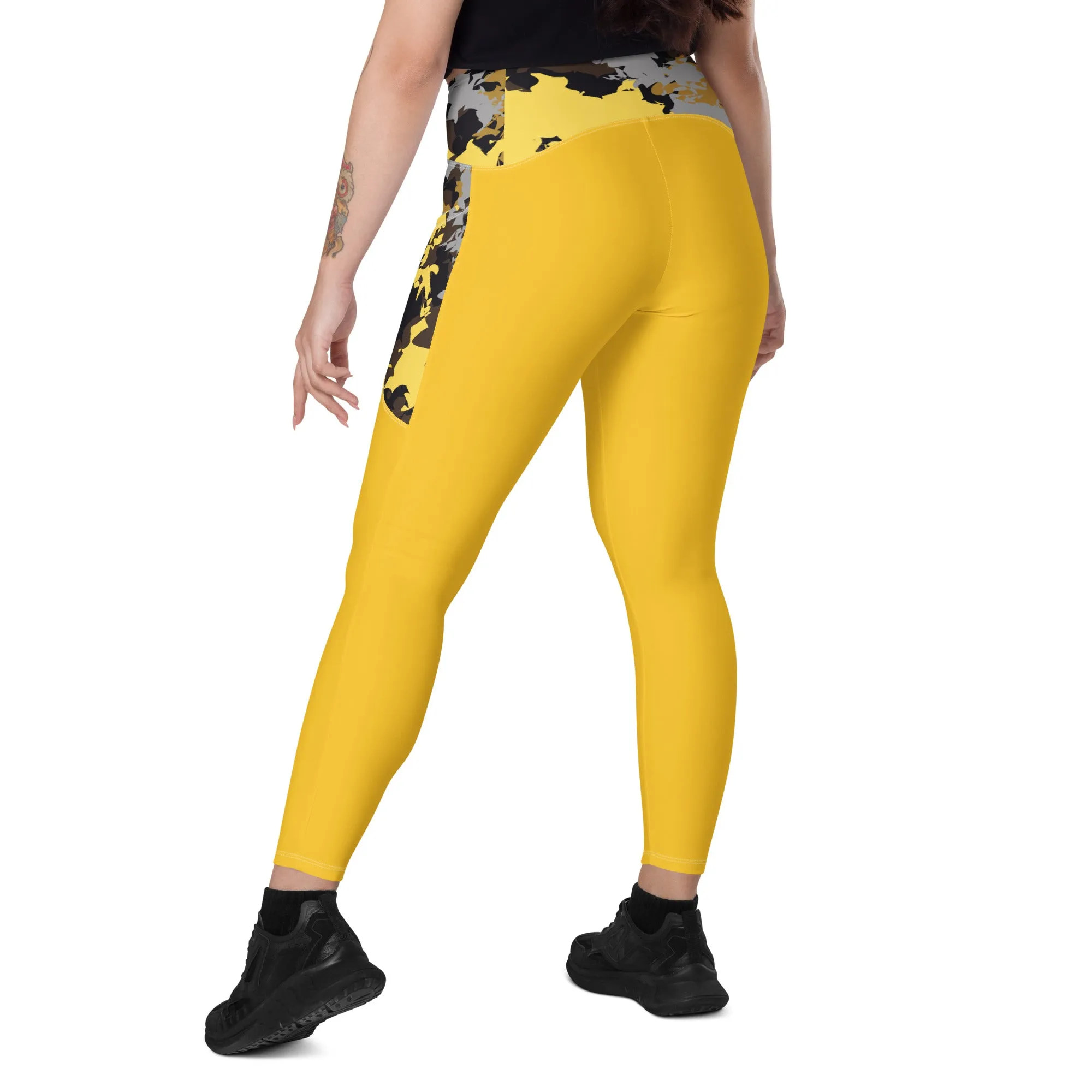 Humble Sportswear™ Trinity Yellow Pocket Leggings