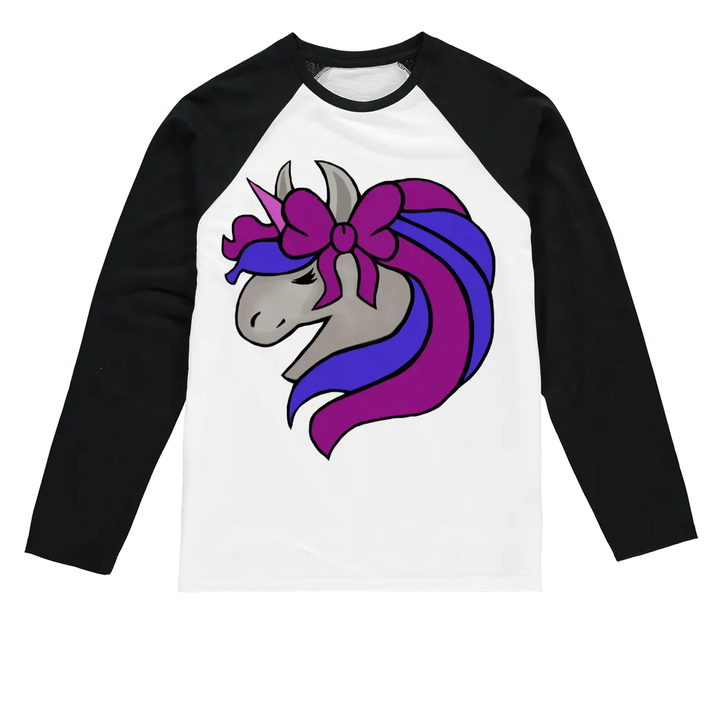 JohnsonKelly_UnicornHead2 Sublimation Baseball Long Sleeve T-Shirt