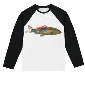 Koi Fish Sublimation Baseball Long Sleeve T-Shirt