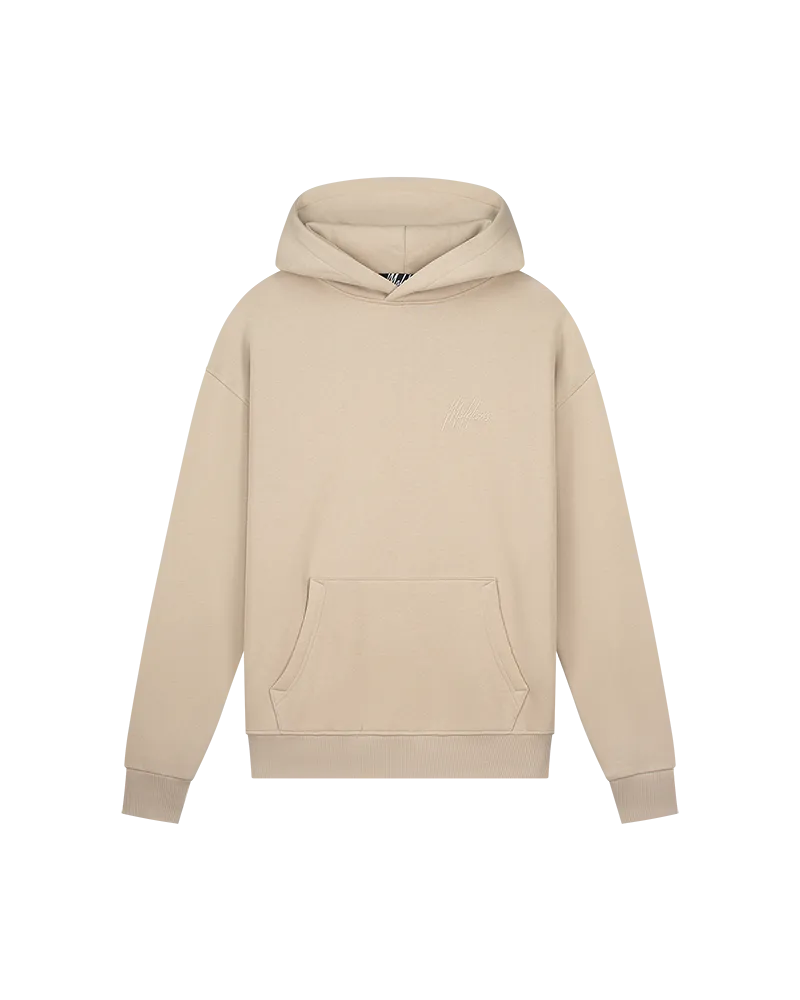 Malelions Men Patchwork Hoodie | Beige