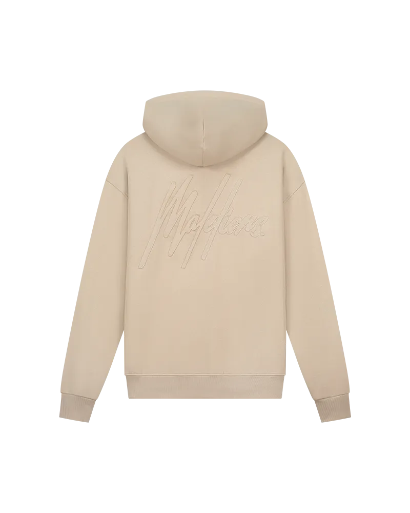 Malelions Men Patchwork Hoodie | Beige