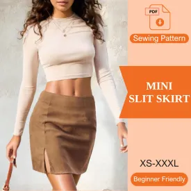Mini Slit Skirt PDF Sewing Pattern