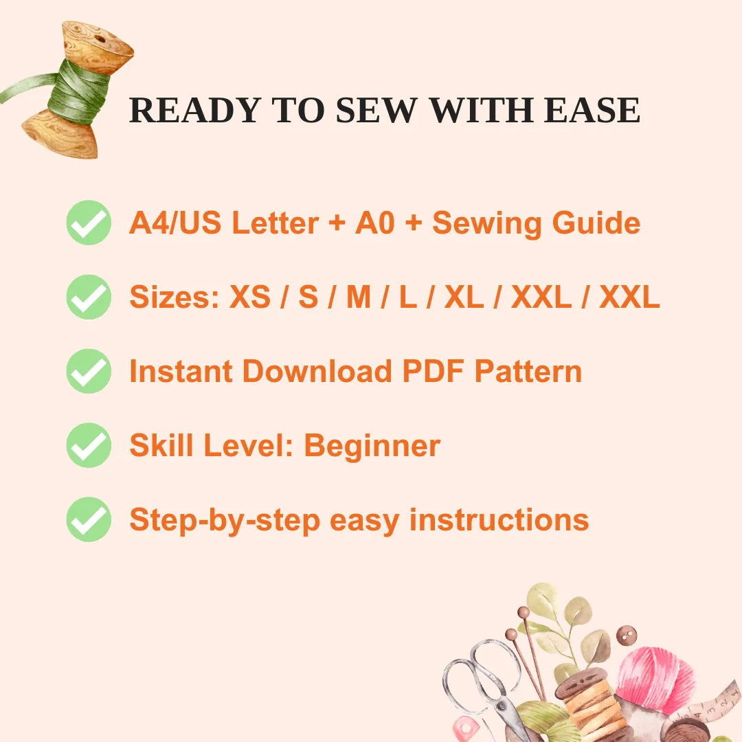 Mini Slit Skirt PDF Sewing Pattern