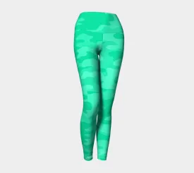 Mint Camouflage Yoga Leggings