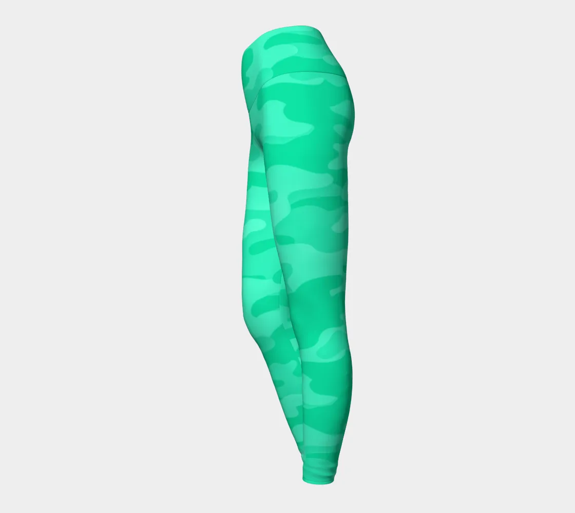 Mint Camouflage Yoga Leggings