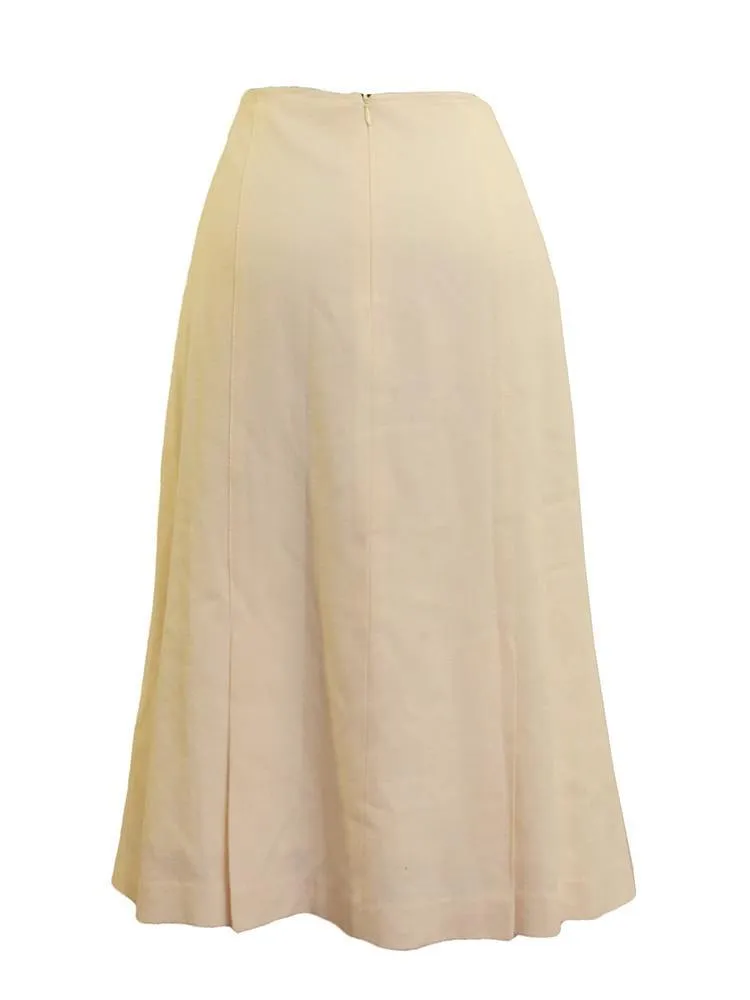 Mossaic Crepe Front Pleat A-line Skirt