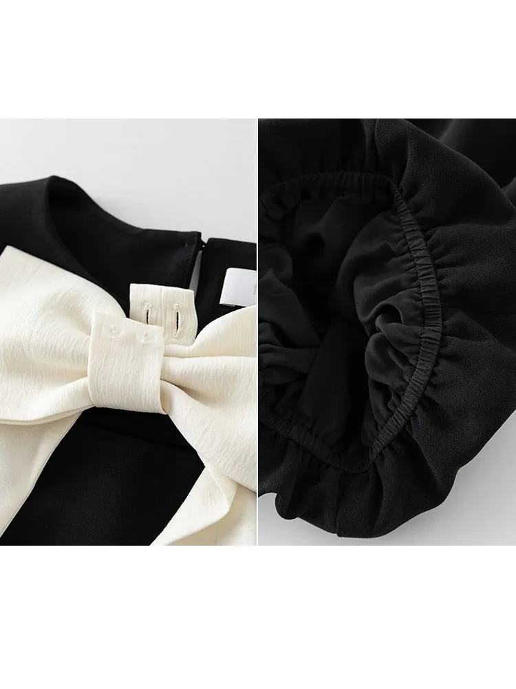 Nsquared Bowknot Black Dress for Women's