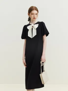 Nsquared Bowknot Black Dress for Women's