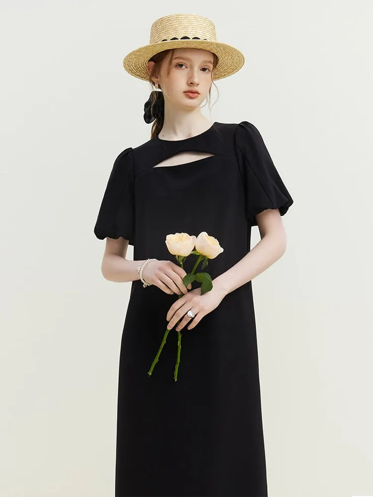 Nsquared Bowknot Black Dress for Women's