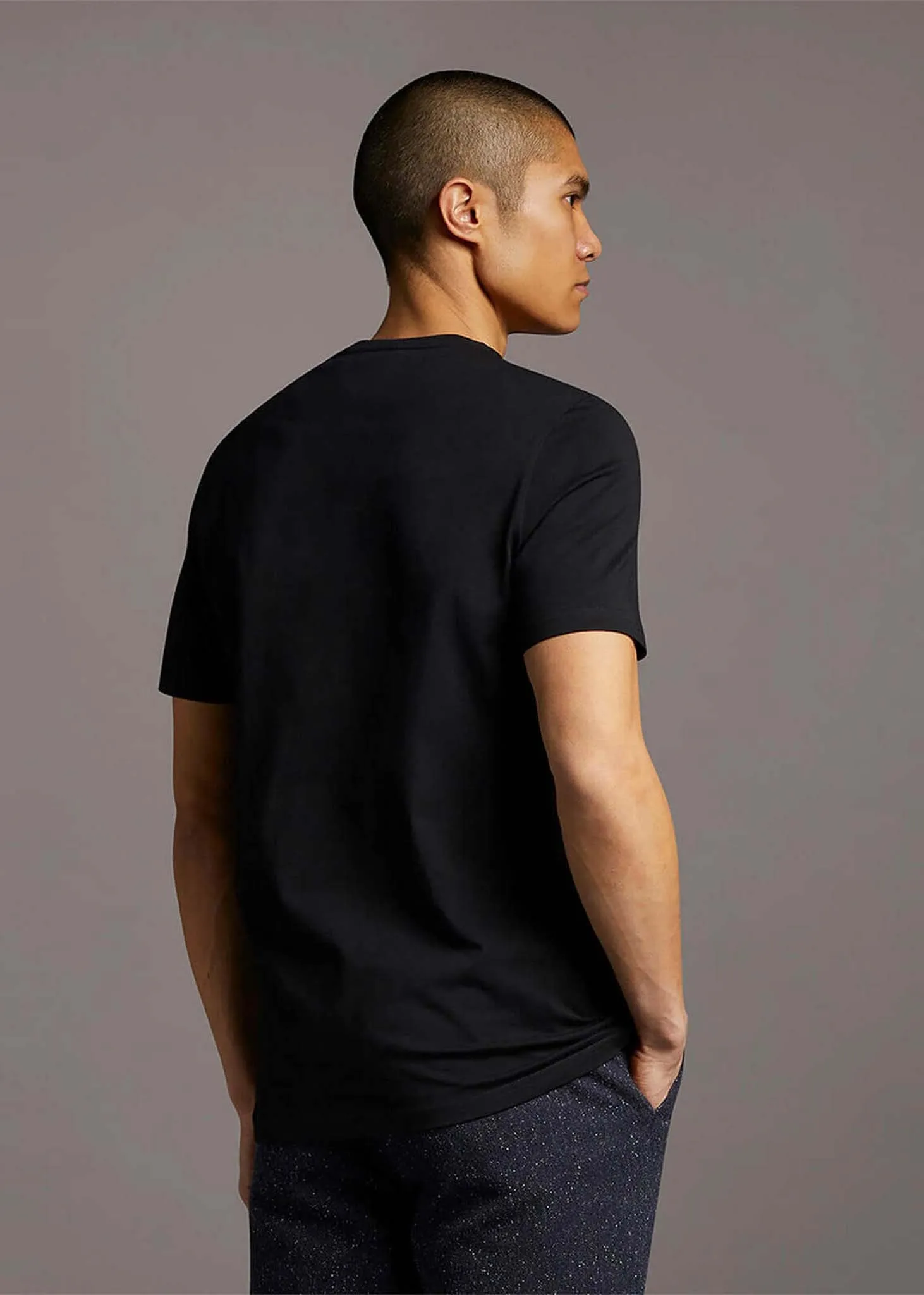 Plain t-shirt - jet black 3 pack