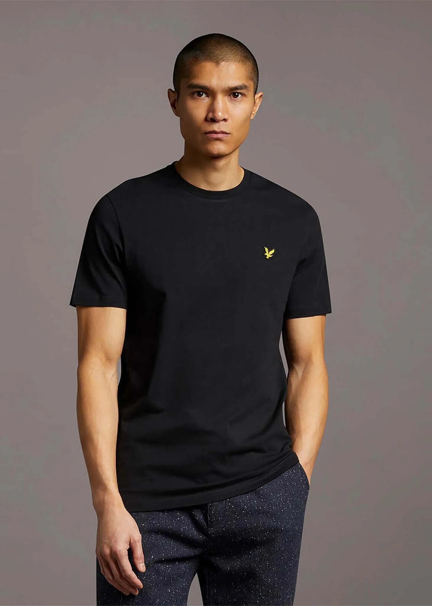 Plain t-shirt - jet black 3 pack