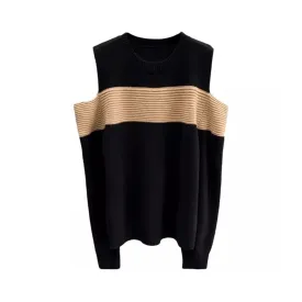 Pre Order:  Hallow Out Shoulder Knit Sweater