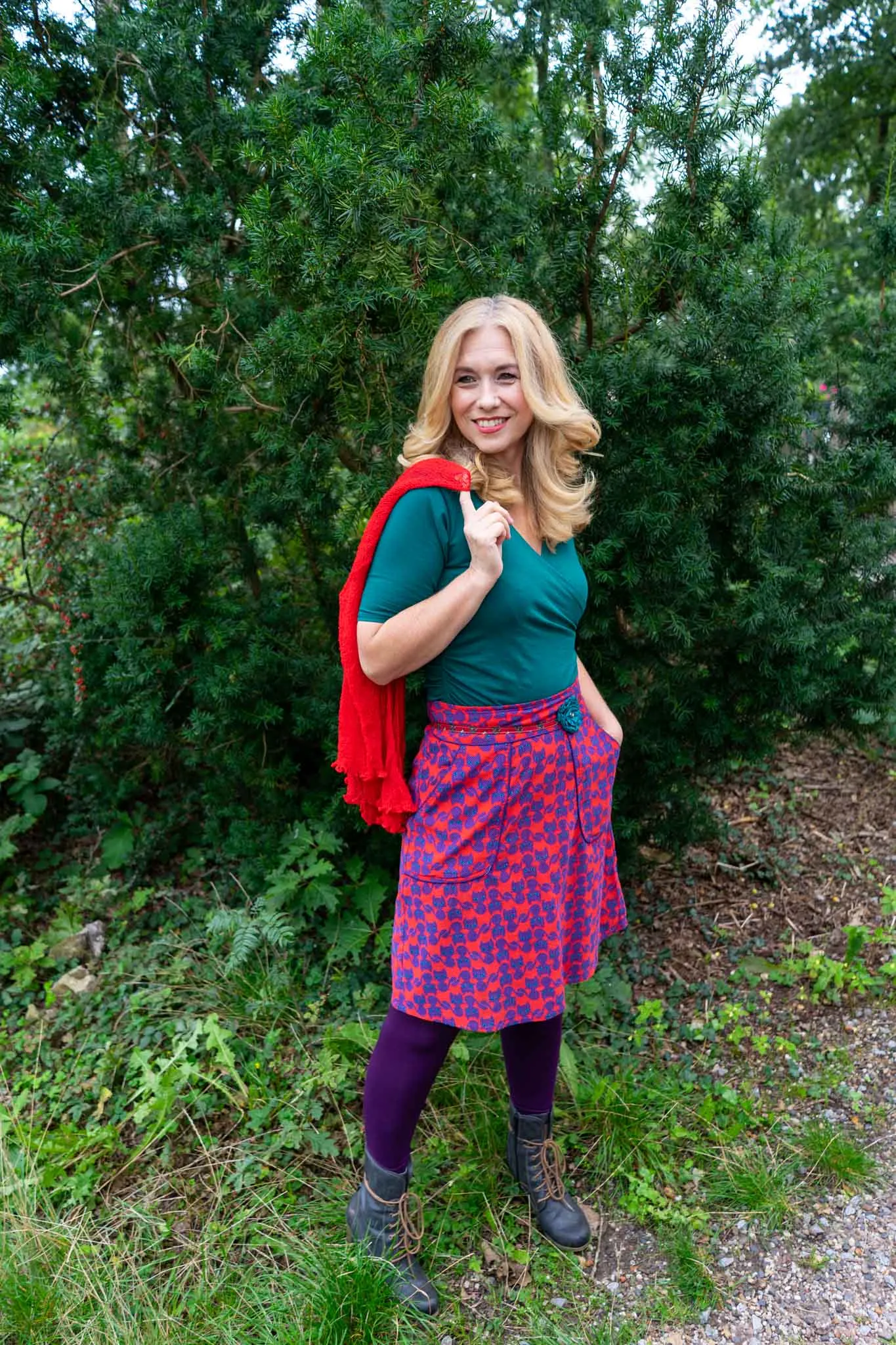 Sherry cotton corduroy skirt - retro cat