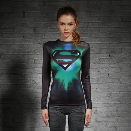 Superman T-shirts Women Long