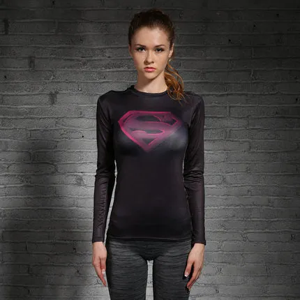 Superman T-shirts Women Long