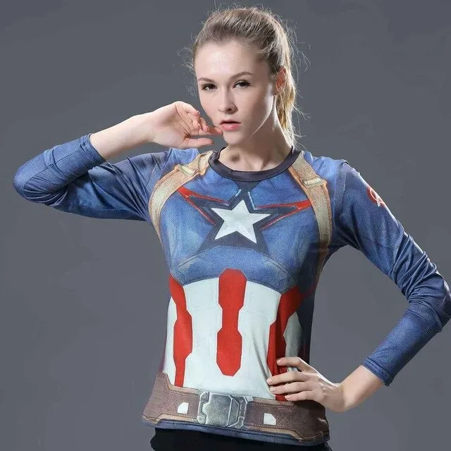 Superman T-shirts Women Long