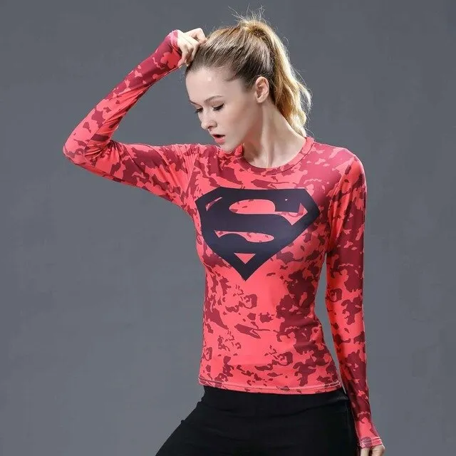 Superman T-shirts Women Long