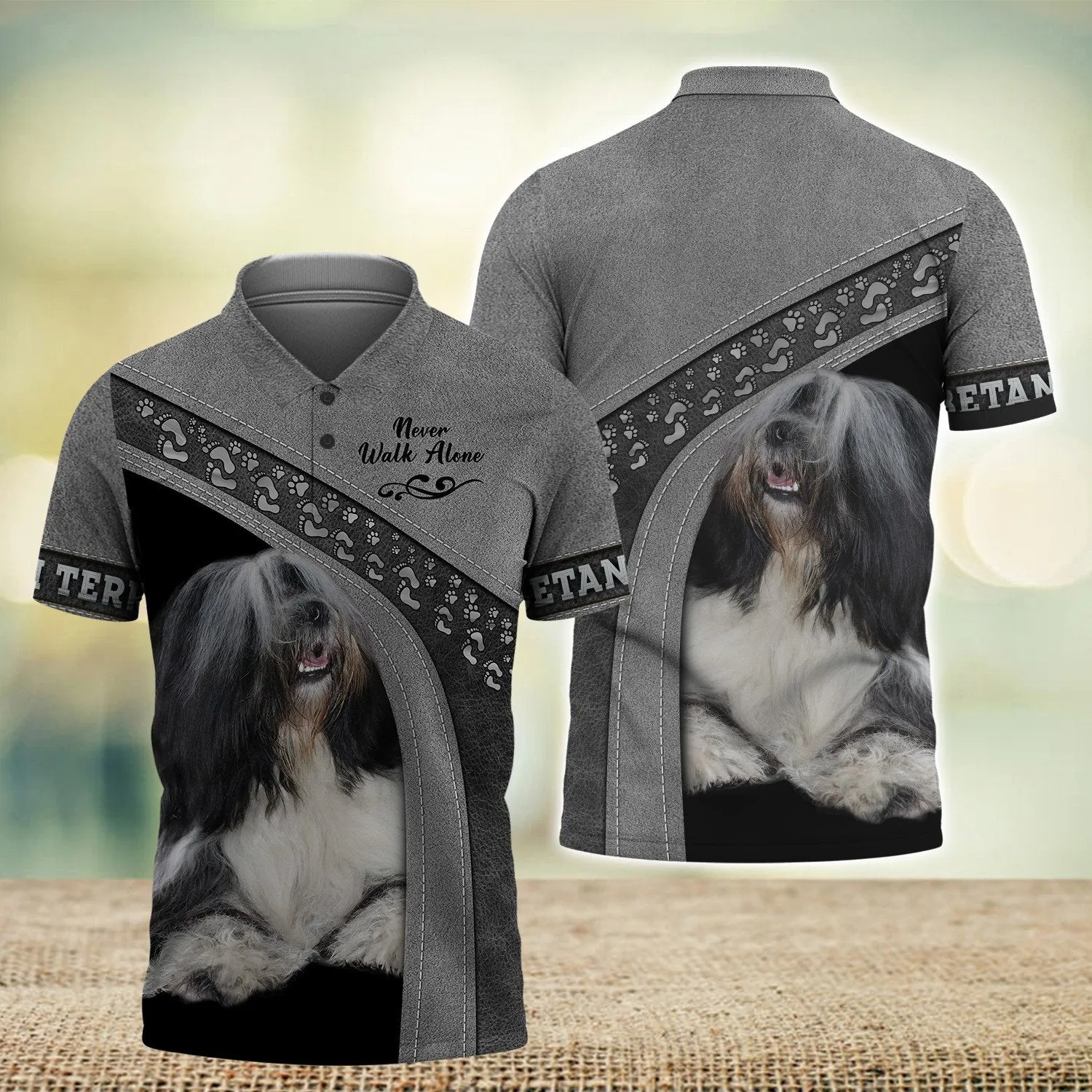 Tibetan Terrier Love Never Walk Alone 3D Full Print Shirts, Shirt For Dog Lovers, Dog Memorial Gifts for loss of Dog