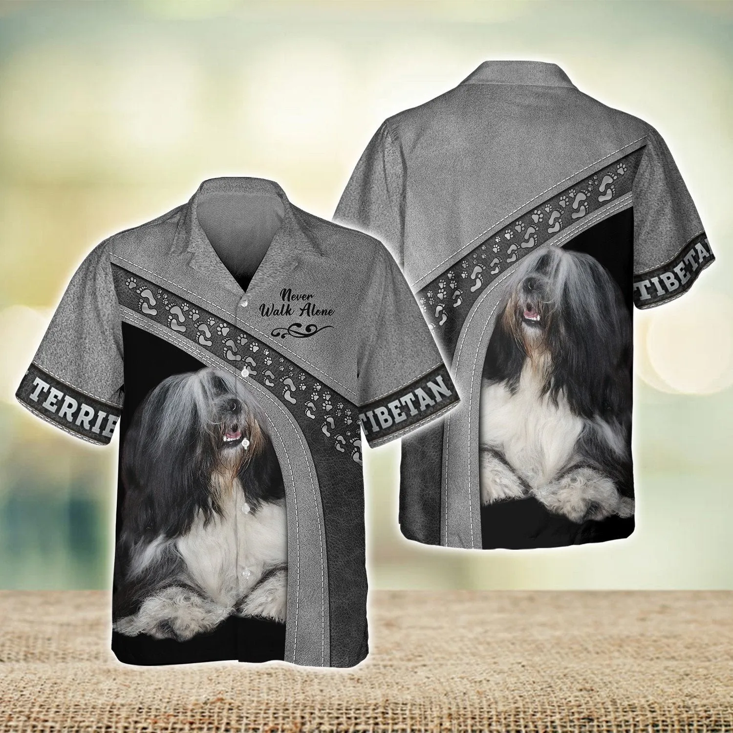 Tibetan Terrier Love Never Walk Alone 3D Full Print Shirts, Shirt For Dog Lovers, Dog Memorial Gifts for loss of Dog