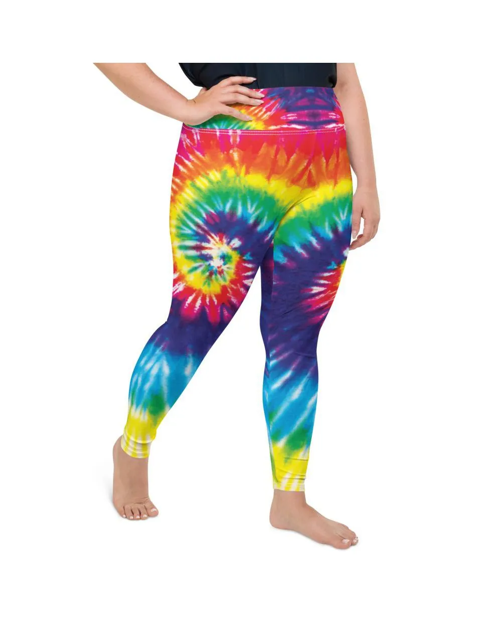Tie Dye Swirl Plus Size Leggings