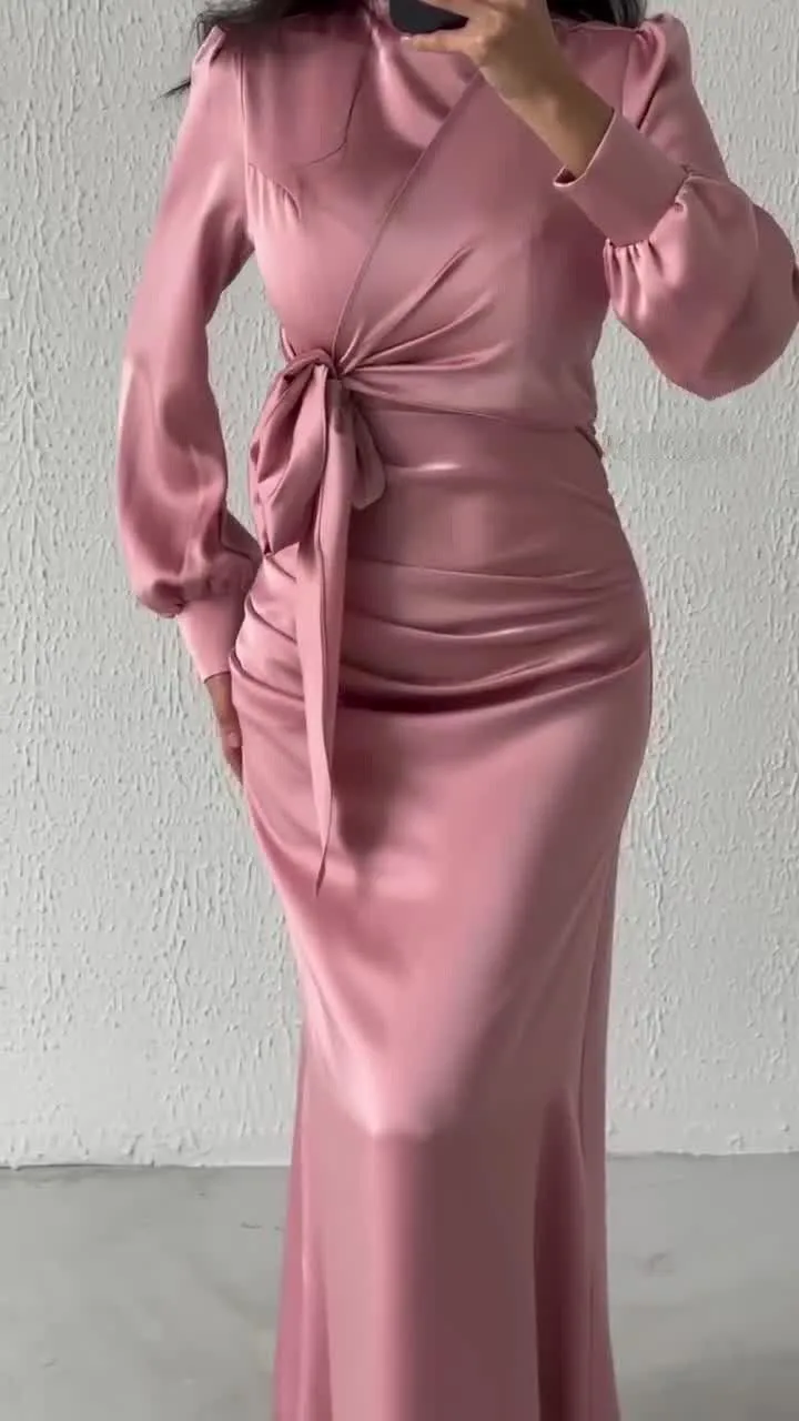 Tight Waist Slim High Waist Dress