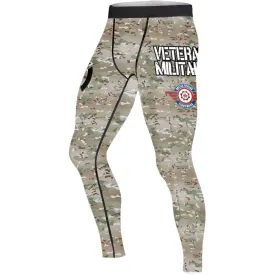 USA Army Veteran Military Men's Compression Leggings