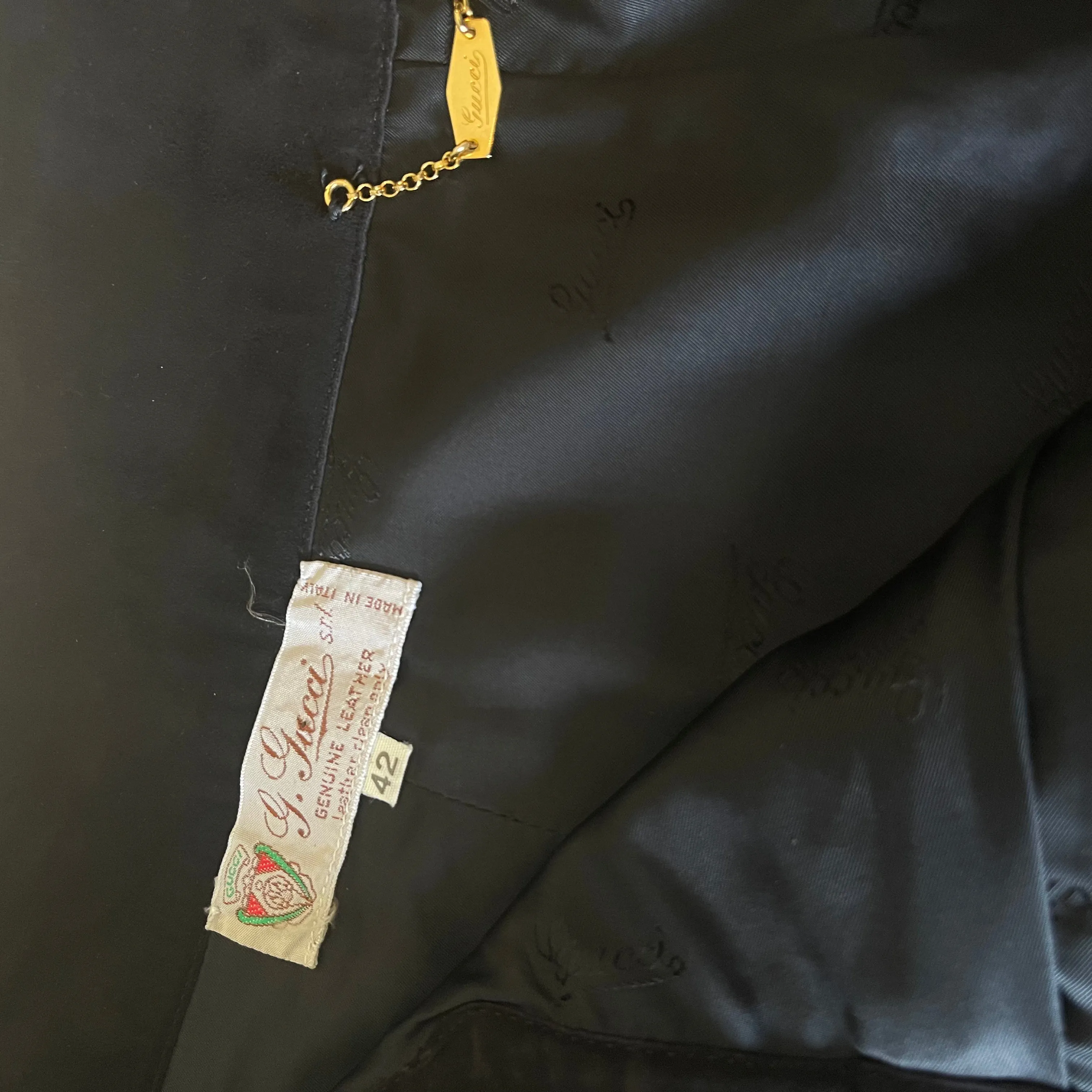 Vintage Gucci Suede Pencil Skirt